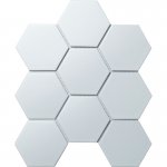 Hexagon big White Matt (SBH1005) Керамическая мозаика Vidrepur